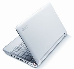 Нетбук Acer Aspire One A110-Aw 8.9".WSVGA/Atom N270 1.6GHz/512MB/8GB Flash/WiFi/Linux, White